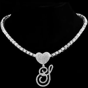 Initial letter S silver necklace